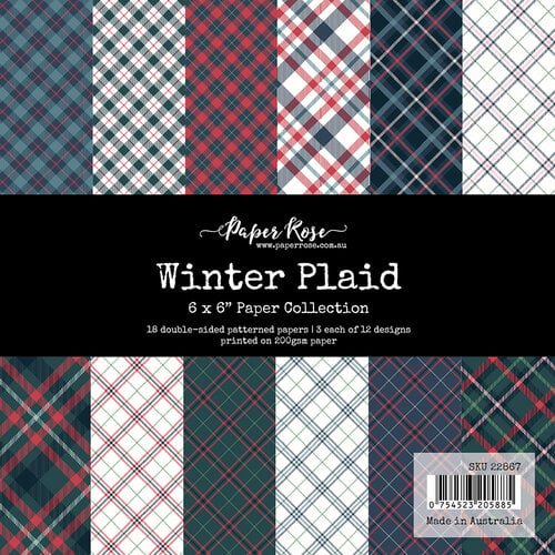 Paper Rose - 6 x 6 Collection Pack - Winter Plaid