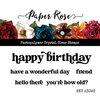 Paper Rose - Clear Photopolymer Stamps - Happy Birthday Mini