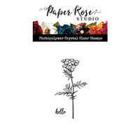 Paper Rose - Clear Photopolymer Stamps - Little Stem 1