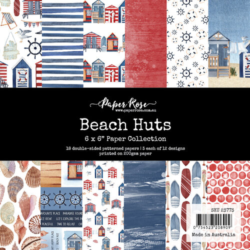 Paper Rose - 6 x 6 Collection Pack - Beach Huts
