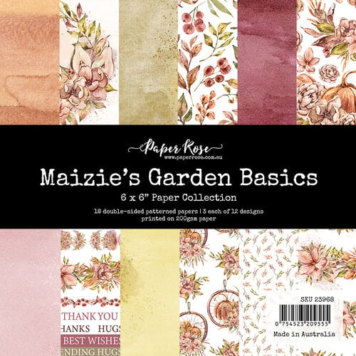 Paper Rose - 6 x 6 Collection Pack - Maizie's Garden