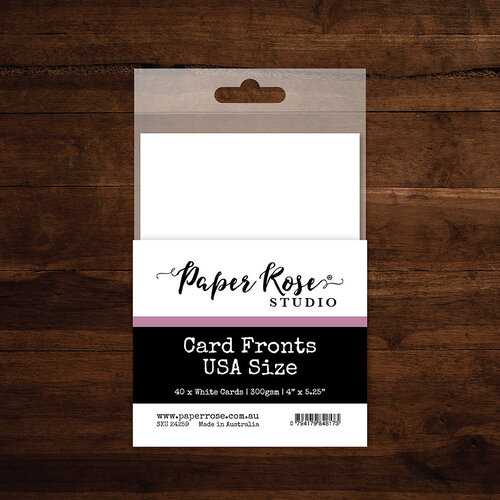 Paper Rose White Card Fronts USA size