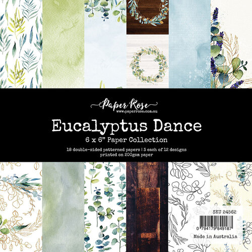 Paper Rose - 6 x 6 Collection Pack - Eucalyptus Dance