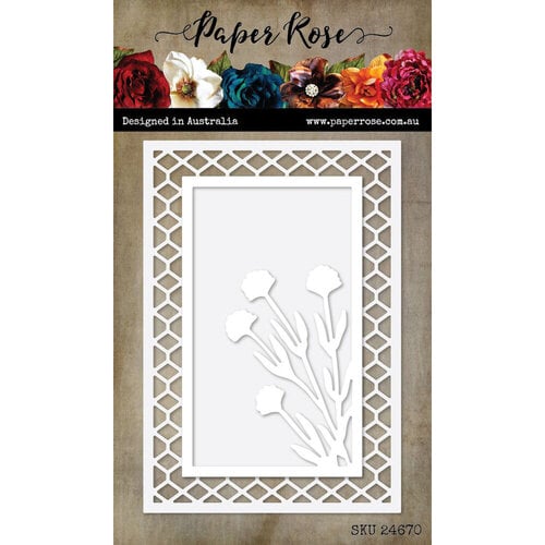 Paper Rose - Dies - Diamond Wildflower Rectangle