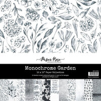 Paper Rose - 12 x 12 Collection Pack - Monochrome Garden