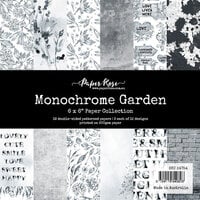 Paper Rose - 6 x 6 Collection Pack - Monochrome Garden