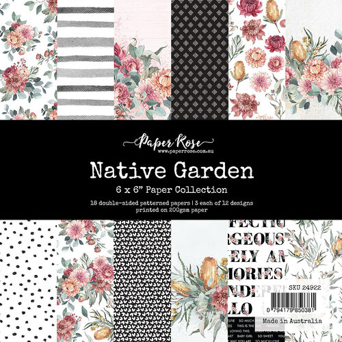 Paper Rose - 6 x 6 Collection Pack - Native Garden