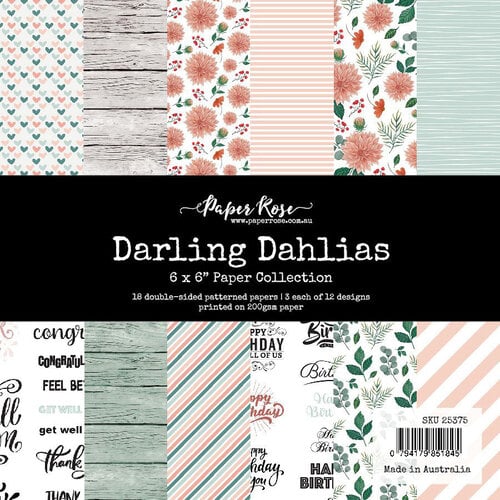 Paper Rose - 6 x 6 Collection Pack - Darling Dahlias