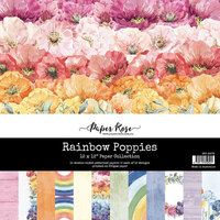Paper Rose - 12 x 12 Collection Pack - Rainbow Poppies