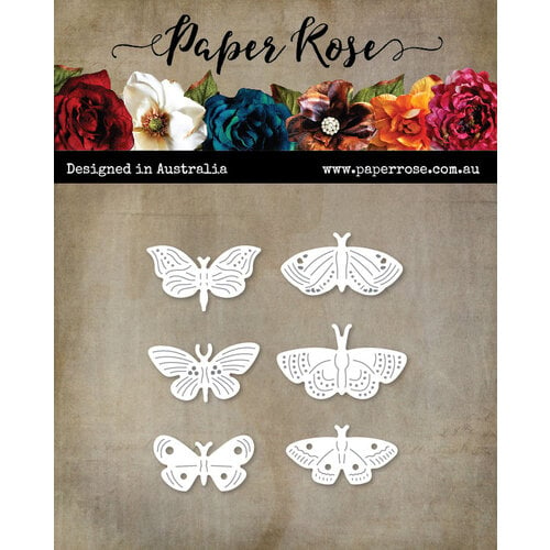 Paper Rose Little Etched Butterflies