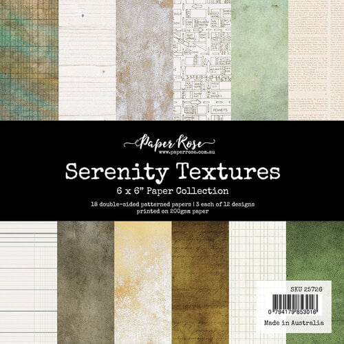 Paper Rose - 6 x 6 Collection Pack - Serenity Textures