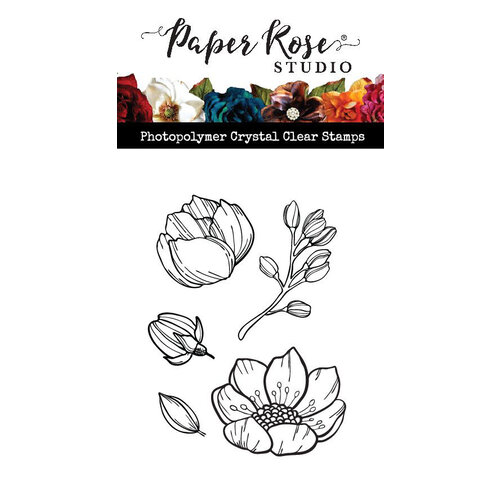 Paper Rose - Clear Photopolymer Stamps - Lydia's Blooms