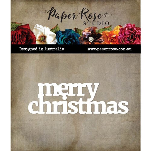 Paper Rose - Dies - Merry Christmas Block Words - Large