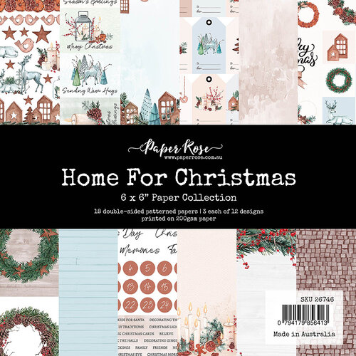 Paper Rose - 6 x 6 Collection Pack - Home For Christmas