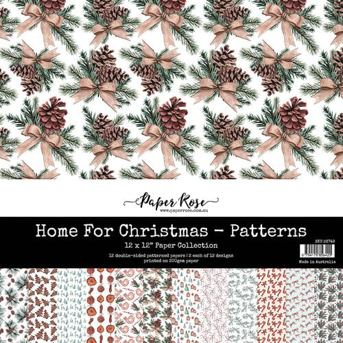 Paper Rose - 12 x 12 Collection Pack - Home For Christmas Patterns
