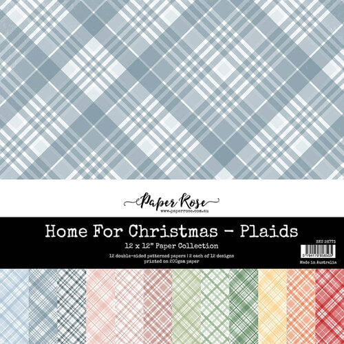 Paper Rose - 12 x 12 Collection Pack - Home For Christmas Plaids