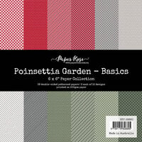 Paper Rose - 6 x 6 Collection Pack - Poinsettia Garden Basics