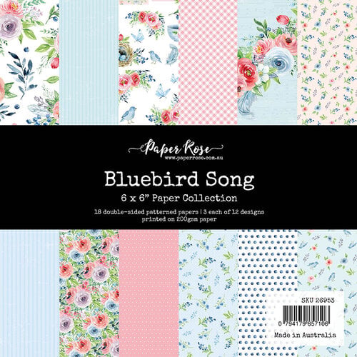 Paper Rose - 6 x 6 Collection Pack - Bluebird Song