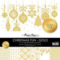 Paper Rose - 12 x 12 Collection Pack - Christmas Fun - Gold