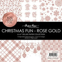 Paper Rose - 6 x 6 Collection Pack - Christmas Fun - Rose Gold