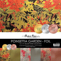 Paper Rose - Christmas - 12 x 12 Collection Pack - Poinsettia Garden - Foil