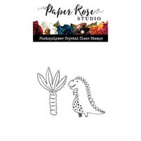 Paper Rose - Clear Photopolymer Stamps - Steve The Dino