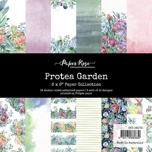 Paper Rose - 6 x 6 Collection Pack - Protea Garden