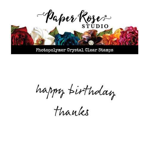 Paper Rose Studio Happy Birthday Thanks stamp