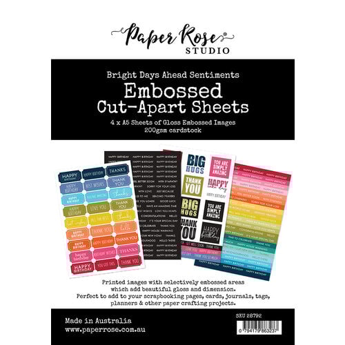 Paper Rose Bright Days Ahead Embossed Sentiments