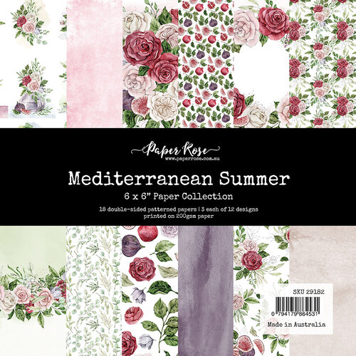 Paper Rose - 6 x 6 Collection Pack - Mediterranean Summer
