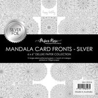Paper Rose - 6 x 6 Collection Pack - Mandala Card Fronts - Silver Foil