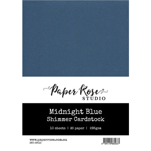 Paper Rose Midnight Blue Shimmer cardstock