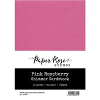 Paper Rose - A5 Shimmer Cardstock - Pink Raspberry - 10 Pack