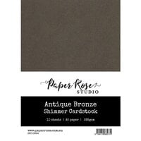 Paper Rose - A5 Shimmer Cardstock - Antique Bronze - 10 Pack