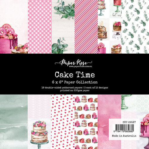 Paper Rose - 6 x 6 Collection Pack - Cake Time