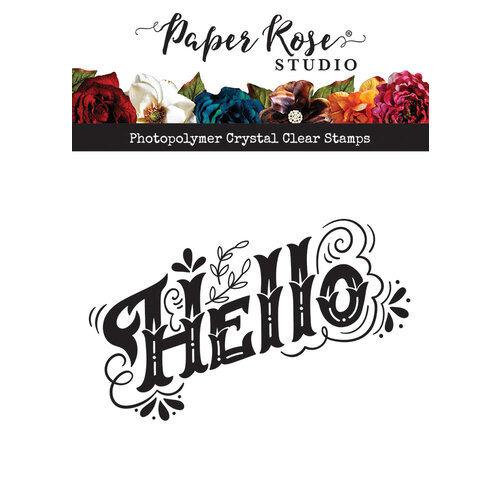 Paper Rose - Clear Photopolymer Stamps - Vintage Hello