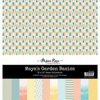Paper Rose - 12 x 12 Collection Pack - Maya's Garden Basics