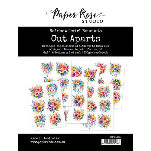 Paper Rose - Cut Aparts - Rainbow Twirl Bouquets
