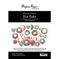 Paper Rose - Die cuts - Rainbow Twirl 2