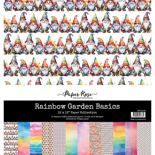 Paper Rose - Rainbow Garden Collection - 12 x 12 Paper Collection - Basics