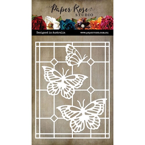 Paper Rose Alora Butterfly Stained Glass coverplate