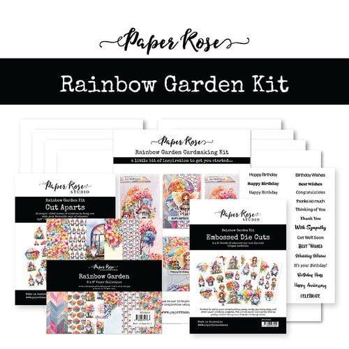 Paper Rose - Rainbow Garden Collection - Card Making Kit