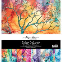 Paper Rose - Inky Colour And Splash Collection - 12 x 12 Paper Collection - Inky Colour