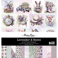 Paper Rose - Lavender And Roses Collection - 12 x 12 Paper Pack
