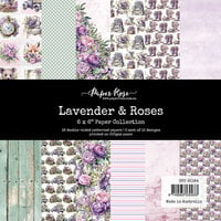 Paper Rose - Lavender And Roses Collection - 6 x 6 Paper Pack