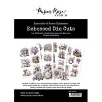 Paper Rose - Lavender And Roses Collection - Ephemera - Embossed Die Cuts