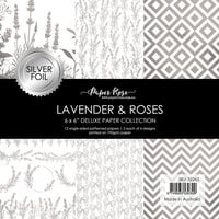 Paper Rose - Lavender And Roses Collection - 6 x 6 Paper Pack - Silver Foil