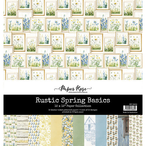 Paper Rose - Rustic Spring Collection - 12 x 12 Paper Pack - Basics