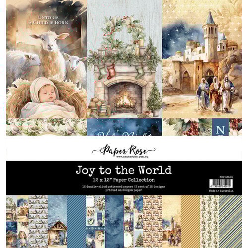Paper Rose - Joy To The World Collection - 12 x 12 Paper Pack