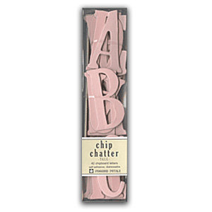 Pressed Petals - Chip Chatter - Tall Chipboard Letters - 2.5 inches - Pink